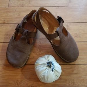 Haflinger german leather clog cork bottom